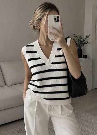 Жилет вязанный zara