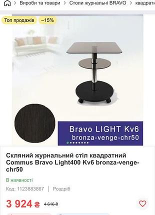 Журнальний стіл commus 6