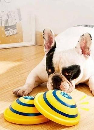 Фрисби с пищалкой для игр с животными woof glider