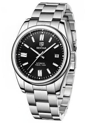Годинник чоловічий benyar automatic 10 bar у фірм. коробочці