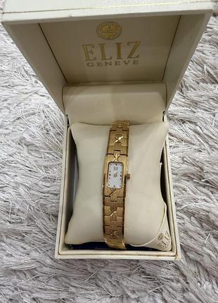 Годинник жіночий позолота eliz geneve