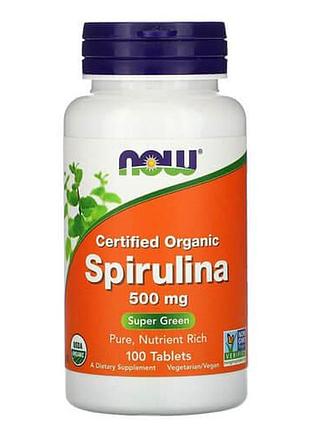 Now spirulina 500 mg 100 таблеток