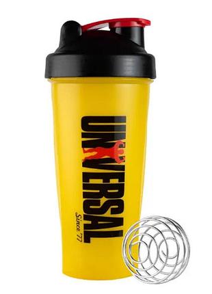Шейкер un shaker 700 ml - yellow с металлическим мячиком