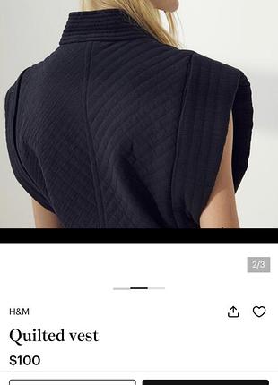 Чорний стильний жилет h&m 2