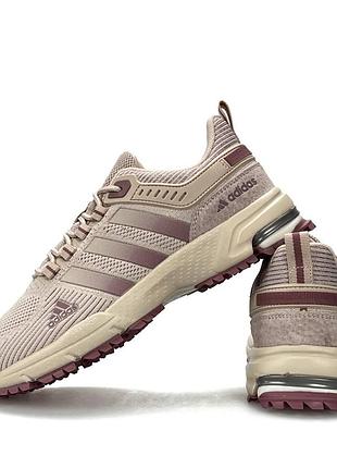 Жіночі спортивні кросівки adidas marathon бежеві повсякденні для бігу гарної якості на літо весну адідас марафон з сіткою