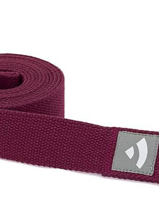 Ремінь для йоги asana belt від bodhi баклажановий 250x3.8 см