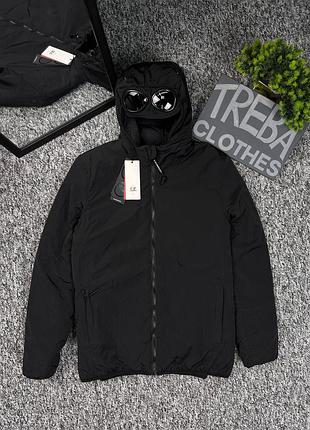 Куртка мужская c.p. company google jacket chrome черная утепленная размер l,xl
