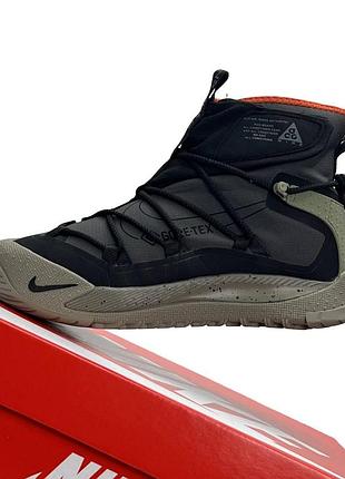 Женские зимние кроссовки nike acg air terra antarktik fur w gore tex хаки найк ацг терра гортекс на меху водостойкие вьетнам