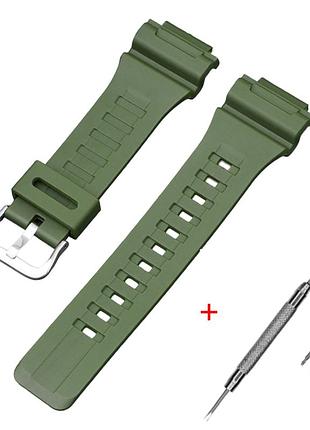 Ремешок для casio ae-1000w army green si