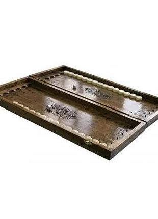 Нарди дерев'яні ручної роботи backgammon 1 nr-5244, 32 фішки двох кольорів