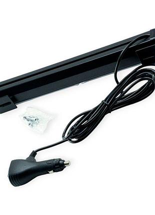 Фара дополнительная led прямоугольная 310х45х40 (д в ш) 2 секции желтый, стробоскоп, штекер в прикуриватель blaskar