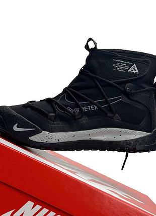 Женские зимние кроссовки nike acg air terra antarktik fur w gore tex черные спортивные найк ацг терра гортекс на меху водостойкие