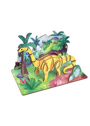 Дерев'яний пазл 3d "diplodocus" 68043w 35 деталей