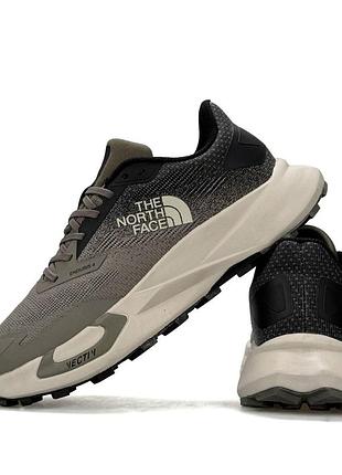 Мужские кроссовки с сеткой the north face vectiv enduris 4 хаки легкие спортивные на лето весну для мужчин беговые зе норз фэйс