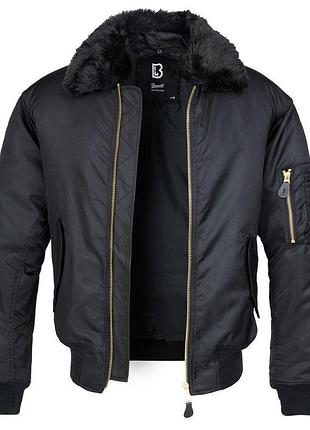 Куртка пилот brandit ma2 jacket fur collar черный (m) l