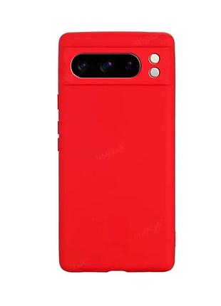 Силіконовий чохол для google pixel 8 pro (з мікрофіброю всередині) червоний