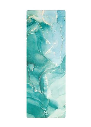 Коврик для йоги замшевый sitara emerald marble rao 183×68×0.3 см