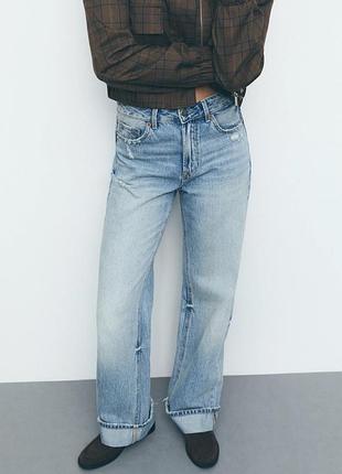 Джинси stradivarius straight lag 38
