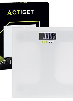 Ваги підлогові actiget до 150 кг act0177 white, для дому, тренувань і подорожей, для активного способу життя