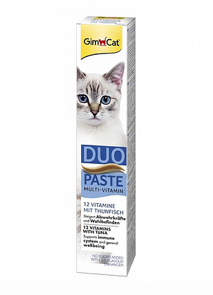 Паста для кошек gimcat multi-vitamin duo-paste с тунцем, 50 г пр26