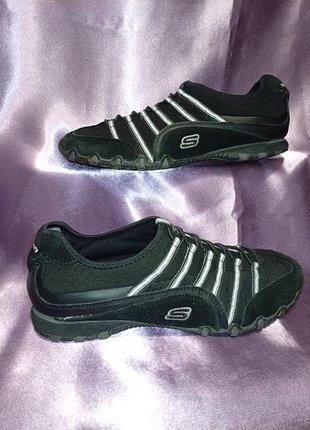 Мужские кожаные красочные shekers sn 21153, в цвете bkgy (bleck / grey )