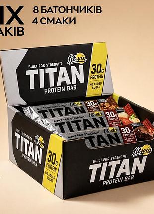 Микс батончиков fitwin titan bar mix, 8*85 грамм - микс