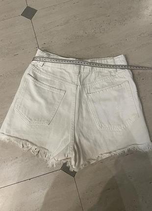Шорти білі джинсові zara