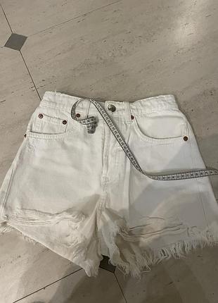 Шорти білі джинсові zara 3