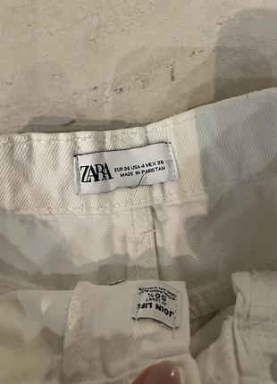Шорти білі джинсові zara 4