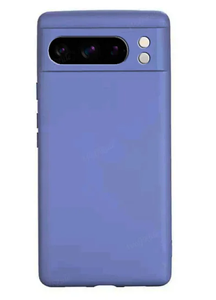 Силіконовий чохол для google pixel 8 pro (з мікрофіброю всередині) лавандовий-сірий