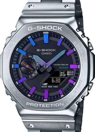 Годинник casio g-shock gm-b2100 silver/color градієн