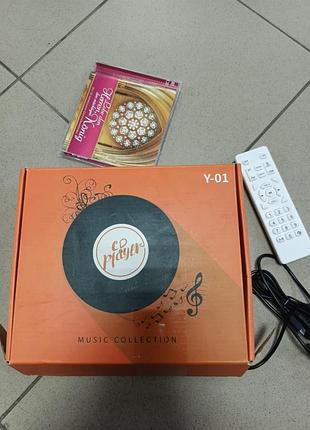 Портативный cd-плеер music collection y-01 (black) - многофункциональный проигрыватель со встроенными динамиками,