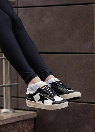 Golden goose ggdb stardan black white 6