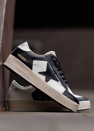 Golden goose ggdb stardan black white 3