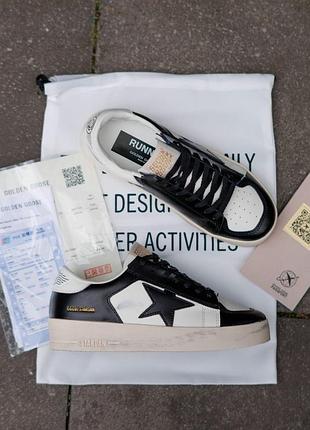 Golden goose ggdb stardan black white 2