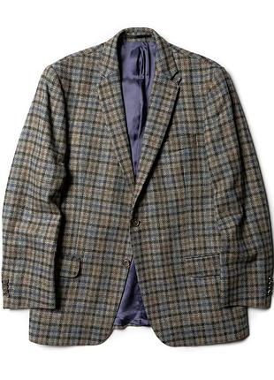 Yves gerard check wool tweed blazer jacket [bmh017407]