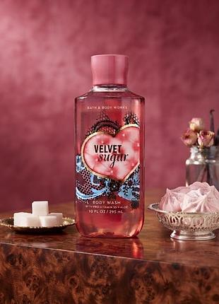 Гель для душу абсолютна солодка спокуса: bath & body works velvet sugar 296мл