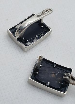 Серьги серебро натуральный камень 3