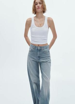 Джинси zara wide leg  блакитного кольору 36 розміру