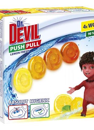 Туалетные блоки без корзины для унитаза dr.devil push pull лимонный фреш 8595025835697 80 г 4808787
