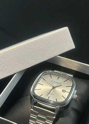 Часы мужской casio quartz аналоговый серебристый нержавеющая сталь