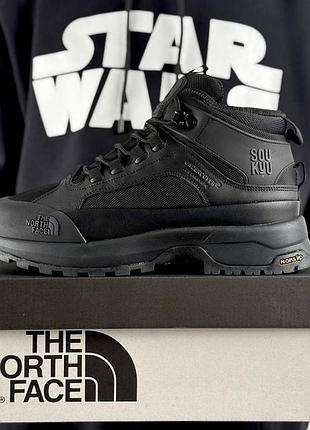Чоловічі кросівки на зиму the north face x soukuu glenclyffe fur gore tex чорні норч фейс термо на хутрі водостійкі горетекс