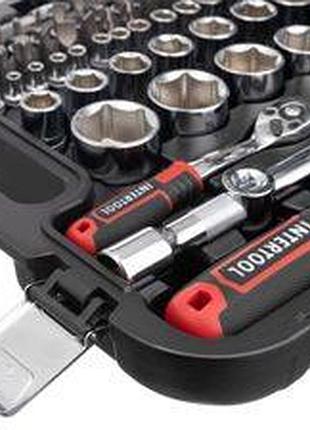 Набор инструмента 1/2",1/4" 82 шт с битами, ключами storm intertool 8