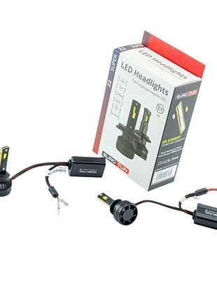 Лампа led h1 12v-24v 65w eurotun z2 10000l 6500k can bus радіатор з вентилятором