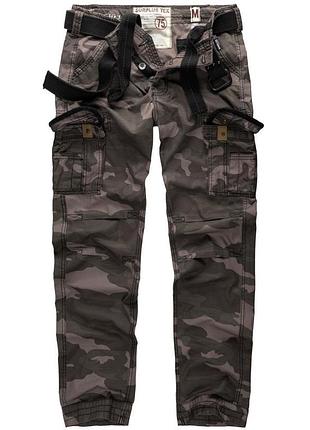 Штаны мужские surplus premium trousers slimmy камуфляжные зауженные брюки карго (s) m