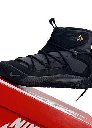 Женские зимние кроссовки nike acg air terra antarktik fur w gore tex серые найк ацг терра гортекс на меху водостойкие вьетнам