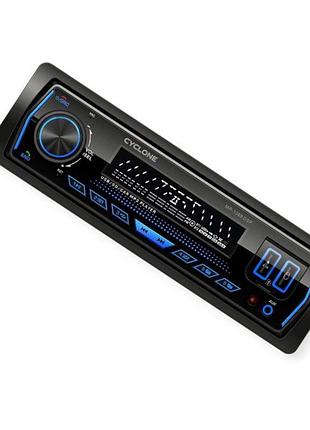 Магнитола cyclone mp-1088 dsp fm, usb, usb для зарядки 2.1a, microsd, aux, mp3, wma, bt, мультиколор, carmedi