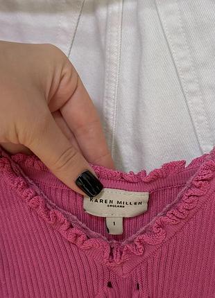 Оригінальна майка в рубчик karen millen 8