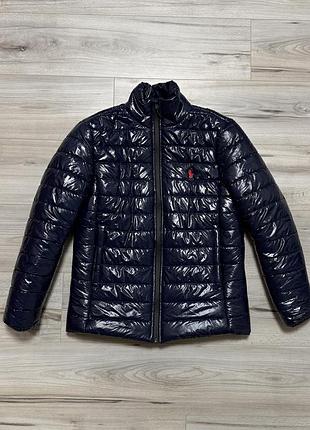 Глянцевая демисезонная куртка ральф лорен polo ralph lauren down jacket, факт s