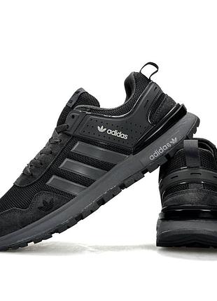 Мужские кроссовки adidas classic серые практичные на теплый период стильные из натуральной замши на лето превосходные адидас